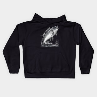 Largemouth Bass Fishing Kids Hoodie